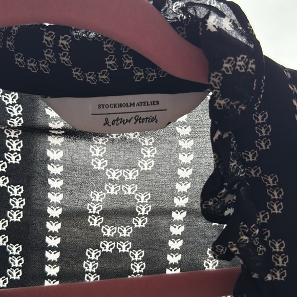 & Other Stories Bow Mini Dress - Picture 3 of 7